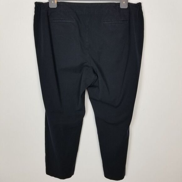 Talbot's Women Plus Heritage Elastic Waist Pants Size 24W Black Ankle - Picture 4 of 9